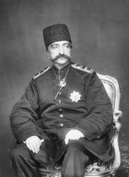 Naser al-Din Shah Qajar of Persia (b/w photo) | Obraz na stenu