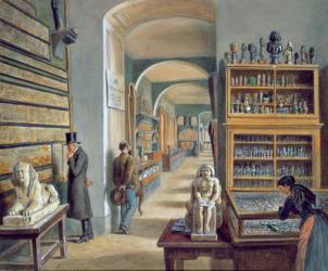 The second room of Egyptian antiquities in the Ambraser Gallery of the Lower Belvedere, 1879 (w/c) | Obraz na stenu
