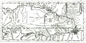 The Course of the River Amazon, 1698 (litho) (b/w photo) | Obraz na stenu