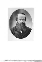 Portrait of Fyodor Mikhailovich Dostoyevsky (1821-81) (b/w photo) | Obraz na stenu
