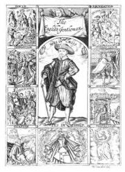 The English Gentleman (engraving) (b/w photo) | Obraz na stenu