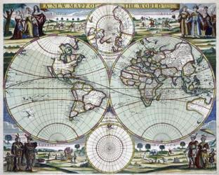 A new map of the world (c.1702-7) | Obraz na stenu