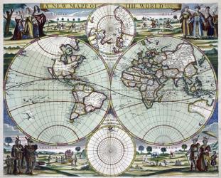 A new map of the world (c.1702-7) | Obraz na stenu