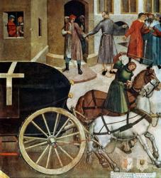 The Hearse, detail from the Life of St. Wenceslas in the Chapel, 1520 (fresco) | Obraz na stenu