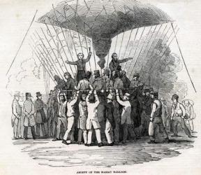 Ascent of the Nassau Balloon (engraving) | Obraz na stenu