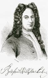 Gottfried Wilhelm von Leibniz (engraving) | Obraz na stenu