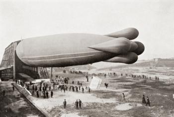 A Clément-Bayard Airship in 1909. From The Wonderful Year 1909 | Obraz na stenu