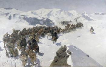 Count Argutinsky crossing the Caucasian Range, 1892 (oil on canvas) | Obraz na stenu