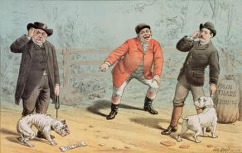 The British Bull Dog Show, from 'St. Stephen's Review Presentation Cartoon', 25 February 1888 (colour litho) | Obraz na stenu