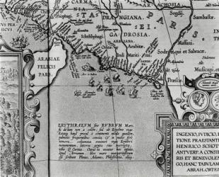 Map of Alexander the Great's empire, from 'Abrahami Ortelli theatri orbis terrarum parergon', published in Antwerp in 1674 (engraving) (b/w photo) (detail) | Obraz na stenu