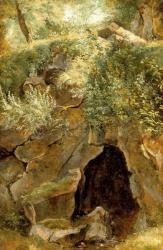 The Cave, 1828-30 (oil on paper mounted on canvas) | Obraz na stenu