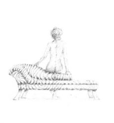Seated Nude (pencil on paper) | Obraz na stenu
