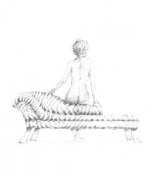 Seated Nude (pencil on paper) | Obraz na stenu