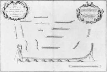 Keel of a vessel, illustration from the 'Atlas de Colbert', plate 2 (pencil & w/c on paper) (b/w photo) | Obraz na stenu