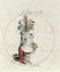 Queen Elizabeth I, c.1790 (pen & ink and w/c on paper) | Obraz na stenu