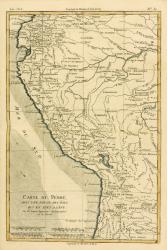Peru, from 'Atlas de Toutes les Parties Connues du Globe Terrestre' by Guillaume Raynal (1713-96) published Geneva, 1780 (coloured engraving) | Obraz na stenu
