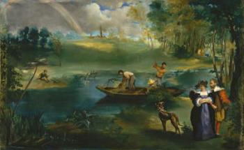 Fishing, c.1862-63 (oil on canvas) | Obraz na stenu