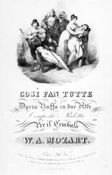 Sheet music for 'Cosi Fan Tutte' by Mozart (engraving) | Obraz na stenu