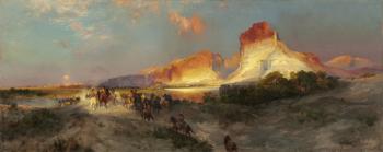 Green River Cliffs, Wyoming, 1881 (oil on canvas) | Obraz na stenu