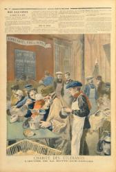 The Charity of the Students: The Soup Kitchen at Butte-aux-Cailles, from 'Le Petit Journal', 5th February 1894 (coloured engraving) | Obraz na stenu