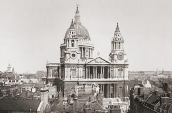 St. Paul's Cathedral, London, England in the late 19th century. From London, Historic and Social, published 1902. | Obraz na stenu