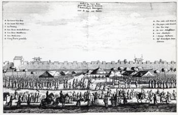 Viceroy's Feast outside the walls of Kanton, 1665 (engraving) | Obraz na stenu