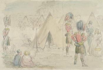 Highland Regiment in Camp (w/c and graphite on paper) | Obraz na stenu