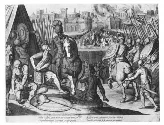 Charles III, Duke of Bourbon at the Sack of Rome in 1527 (engraving) | Obraz na stenu