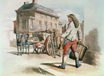 Refuse Collector, from 'Costumes of Great Britain', published by William Miller, 1805 (colour litho) | Obraz na stenu