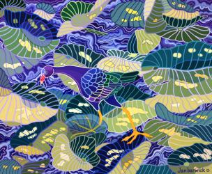 Stepping Out, 1995, acrylic gouache on canvas | Obraz na stenu