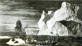 The Ice Islands on the 9th January 1773, engraved by B. T. Pouney, 31st Feb 1777 (engraving) (b/w photo) | Obraz na stenu