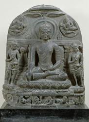 Seated Buddha in meditation (basalt) | Obraz na stenu