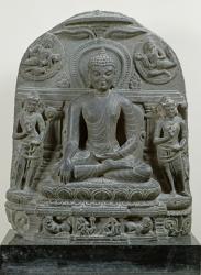 Seated Buddha in meditation (basalt) | Obraz na stenu