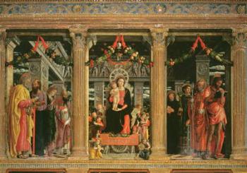Altarpiece of St. Zeno of Verona, 1456-60 (oil on panel) (detail of 214237) | Obraz na stenu