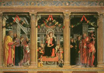 Altarpiece of St. Zeno of Verona, 1456-60 (oil on panel) (detail of 214237) | Obraz na stenu