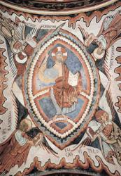 Christ in Glory in the Tetramorph, late 12th century (fresco) | Obraz na stenu