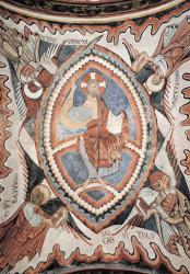 Christ in Glory in the Tetramorph, late 12th century (fresco) | Obraz na stenu