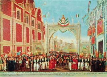 Solemn and Peaceful Entry of the Army of the Three Guarantees into Mexico City on September 27, 1821 (oil on canvas) | Obraz na stenu