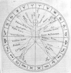 The science of casting horoscopes, from 'Utriusque Cosmi Historia' by Robert Fludd, edition published in 1618 (engraving) | Obraz na stenu