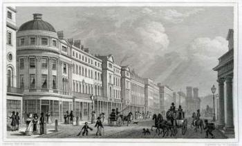Regent Street, London, from the Quadrant (engraving) | Obraz na stenu