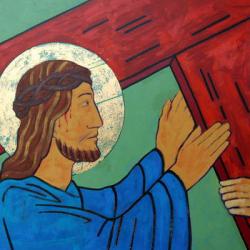 Jesus takes up his cross | Obraz na stenu