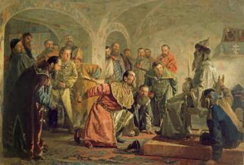 The Oprichnina at the Court of Ivan IV (1530-84) (oil on canvas) | Obraz na stenu