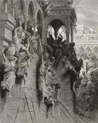 Massacre of Antioch, illustration from 'Bibliotheque des Croisades' by J-F. Michaud, 1877 (litho) | Obraz na stenu