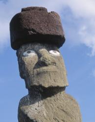 Monolithic statue on Ahu Ko Te Riku, c.1000-1600 (photo) | Obraz na stenu