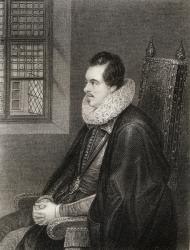 Portrait of Charles Blount (c.1562-1606) 8th Earl of Devonshire, from 'Lodge's British Portraits', 1823 (litho) | Obraz na stenu