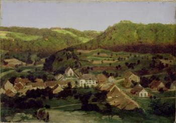 A View of the Village of Tenniken, 1846 (oil on canvas) | Obraz na stenu