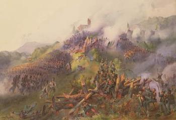 The Battle of Vicenza: the Storming of Monte Berico, June 1848 (w/c) | Obraz na stenu