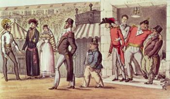 The Occupation of Paris, 1814. English Visitors in the Palais Royal (litho) | Obraz na stenu