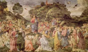 The Sermon on the Mount, from the Sistine Chapel, c.1481-83 (fresco) | Obraz na stenu
