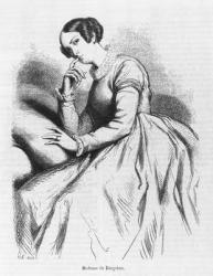 Madame de Bargeton, illustration from 'Les Illusions perdues' by Honore de Balzac (engraving) (b/w photo) | Obraz na stenu